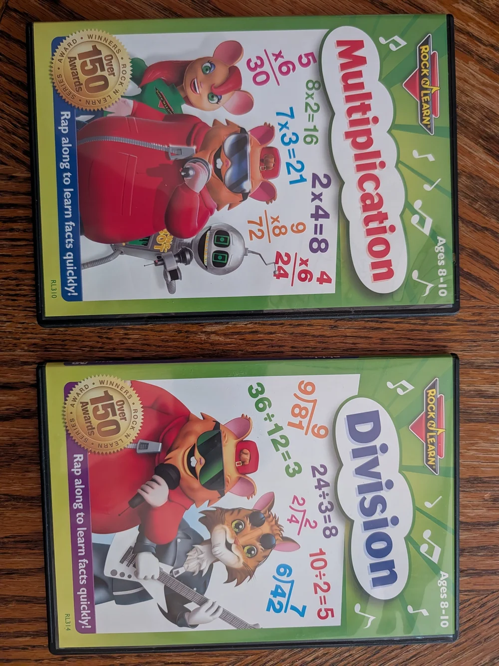 11 Rock 'N Learn Kids Math & Money Learning DVDs - Green